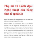 Phụ nữ và Lãnh đạo: Nghệ thuật cân bằng tinh tế (phần2)