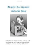 Bí quyết học tập một cách chủ động