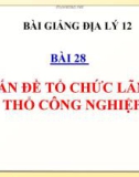 Bài giảng Địa lý 12 bài 28: Vấn đề tổ chức lãnh thổ công nghiệp