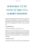 10 BÀI HỌC VỀ KỸ NĂNG TỰ HỌC CỦA ALBERT EINSTEIN