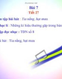 Bài giảng bài 7: Tập đọc nhạc: TĐN số 8 - Âm nhạc 6 - GV: T.K.Ngân