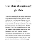 Giải pháp cho ngân quỹ gia đình