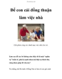 Để con cái đồng thuận làm việc nhà