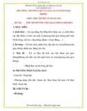 CHỦ ĐIỂM: PHƯƠNG TIỆN VÀ LUẬT LỆ AN TOÀN GIAO THÔNG - MÔN: MÔI TRƯỜNG XUNG QUANH ĐỀ TÀI: MỘT SỐ PHƯƠNG TIỆN GIAO THÔNG PHỔ BIẾN