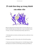 25 cánh làm tăng sự trung thành của nhân viên