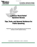 Tips, Tools, and General Guidance for Public Speaking