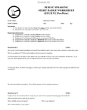 PUBLIC SPEAKING MERIT BADGE WORKSHEET