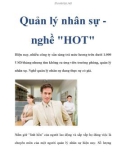 Quản lý nhân sự nghề