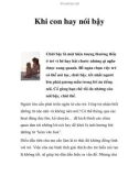 Khi con hay nói bậy Chửi b