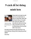 9 cách để bé thông minh hơn