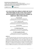 An analysis on application of lean framework in health and safety management for manufacturing & service organizations