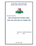 Sáng kiến kinh nghiệm: Một số dạng thức bất phương trình chứa căn thức bậc hai thường gặp