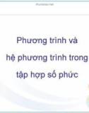 Phương trình và hệ phương trình trong tập hợp số phức