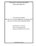 Sáng kiến kinh nghiệm: Hiệu quả của sử dụng phiếu học tập trong giảng dạy Ngữ văn lớp 11 Trung học phổ thông