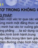 Chủ đề 1: VÉC TƠ TRONG KHÔNG GIAN