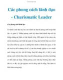 Các phong cách lãnh đạo - Charismatic Leader