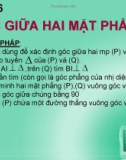 Chủ đề 6: GÓC GIỮA HAI MẶT PHẲNG