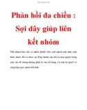 Phản hồi đa chiều : Sợi dây giúp liên kết nhóm