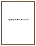 Mẹo hay thi TOEIC thật tốt.