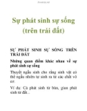 Sự phát sinh sự sống (trên trái đất)