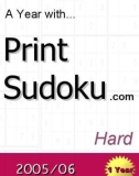 trò chơi ô số A year with Print Sudoku hard