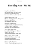 Thơ tiếng Anh - Vui Vui