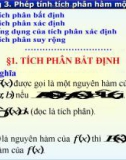 Phép tính tích phân hàm một biến số