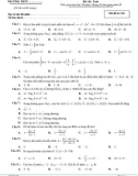 Đề thi thử THPTQG môn Toán năm học 2019-2020 (Mã đề 101)