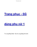 Trang phục - Đồ dùng phụ nữ 1