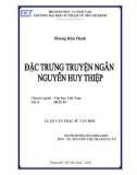 Luận văn Thạc sĩ Văn học: Đặc trưng truyện ngắn Nguyễn Huy Thiệp