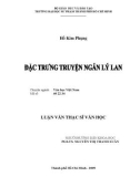 Luận văn Thạc sĩ Văn học: Đặc trưng truyện ngắn Lý Lan