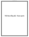 Thể thao đồng đội - Team sports