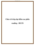 Chia sẻ bí kíp đạt điểm cao phần reading - IELTS