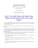 Ôn tập đại số cơ sở bài 7-TS Trần Huyền