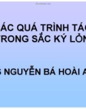 Bài giảng Các quá trình tách trong sắc ký lỏng - TS. Nguyễn Bá Hoài Anh