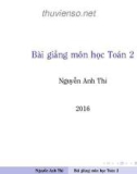 Bài giảng Toán 2: Chương 4 - Nguyễn Anh Thi