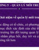 Bài giảng Kinh tế môi trường: Chương 5 - Nguyễn Thị Thanh Huyền