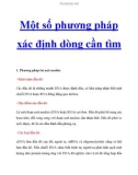 Một số phương pháp xác định dòng cần tìm