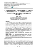 A study on structural changes among bank employees-an empirical study with special reference to Salem district