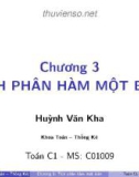 Bài giảng Toán C1: Chương 3 - ThS. Huỳnh Văn Kha