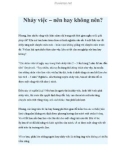 Nhảy việc – nên hay không nên?