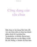 Công dụng của sữa chua