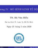 Bài giảng Toán Kinh tế: Chương 4 - TS. Hà Văn Hiếu