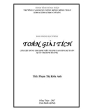 Bài giảng Toán giải tích: Phần 1 - Trường CĐ Cộng đồng Đồng Tháp