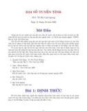 Ôn thi cao hoc đại số tuyến tính bài 1 - PGS TS Vinh Quang