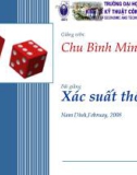 Bài giảng về xác suất thống kê- Chu Bình Minh