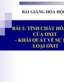 Bài giảng Tính chất hóa học của oxit. Phân loại oxit - Hóa 9 - GV.N Phương