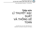 Giáo trình Nhập môn lí thuyết xác suất và thống kê toán