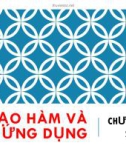 Bài giảng Toán tài chính - Chương 2: Đạo hàm và ứng dụng