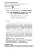 Village office development model for E-government based village apparatus performance